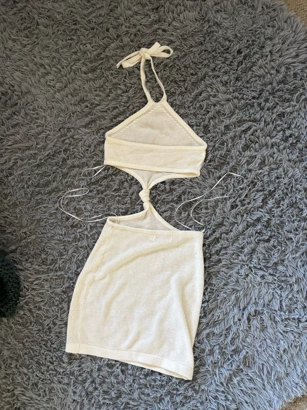 White Halter Dress - Image 6