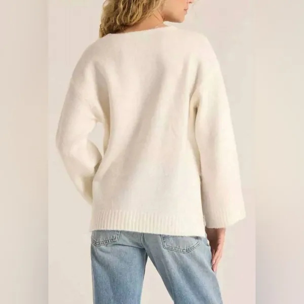 Z Supply Womens Weekender Soft Modern Sweater‎ in Color Sea Salt Size Small - Image 3