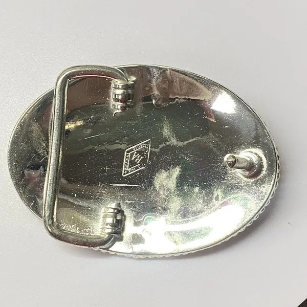 Custom‎ Equestrian Rodeo Cowboy Western Belt Buckle Stamped Bernal Alpaca Mexico - Image 3