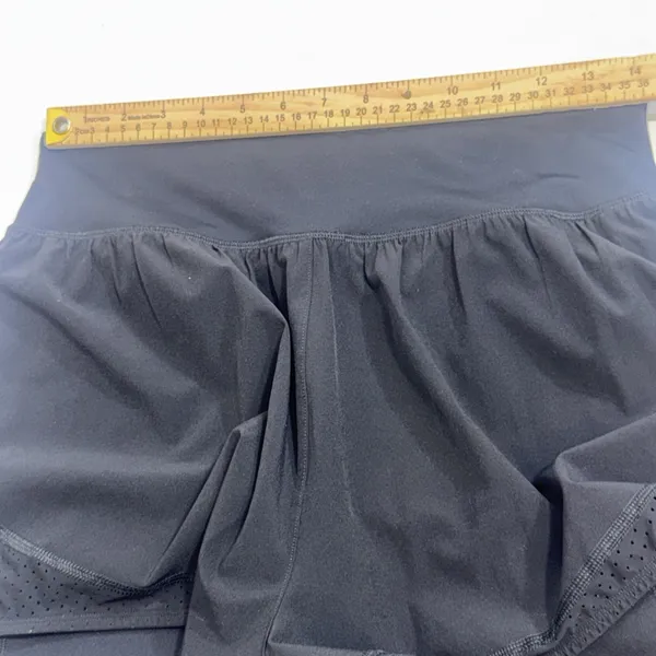 Spanx Black Athletic Running Gym Flowy‎ Short w/ Slimming Bike Shorts Size Large - Image 11