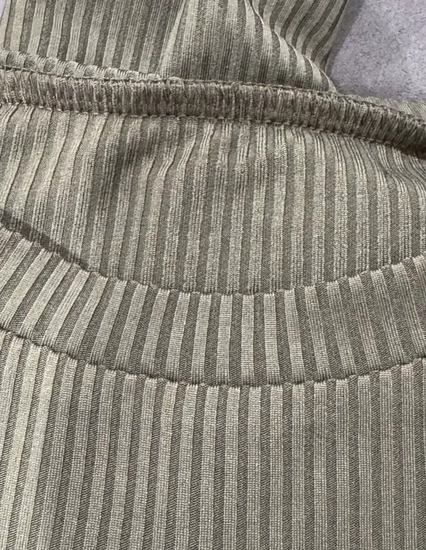 Olive Green Ribbed Long - Image 7