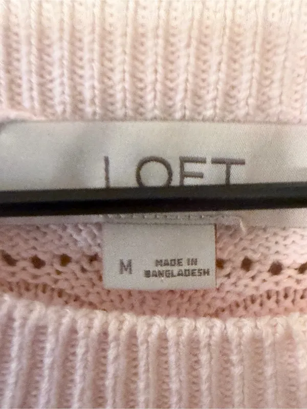 Loft Baby Pink Knit Sleeveless Sweater Size Medium - Image 3