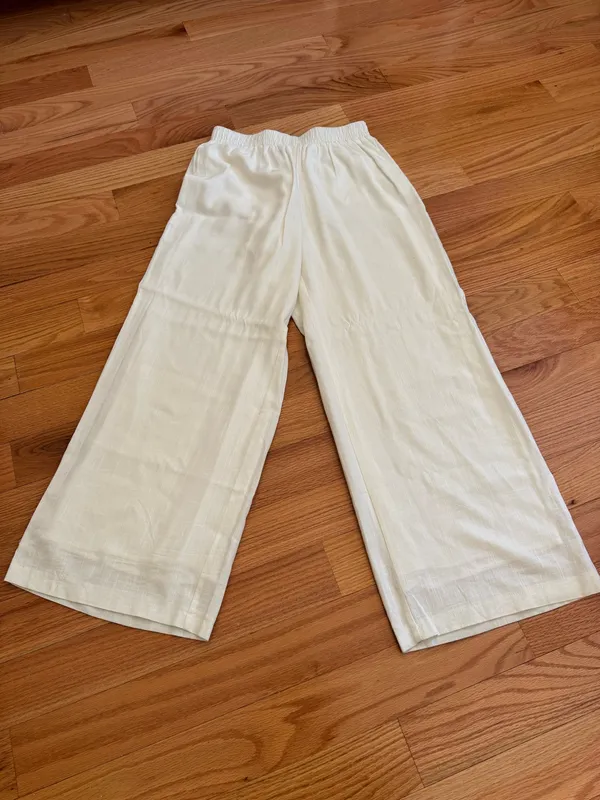 Princess Polly White Linen Pants - Image 2