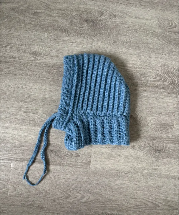 Handmade Blue Crochet Balaclava - Image 3
