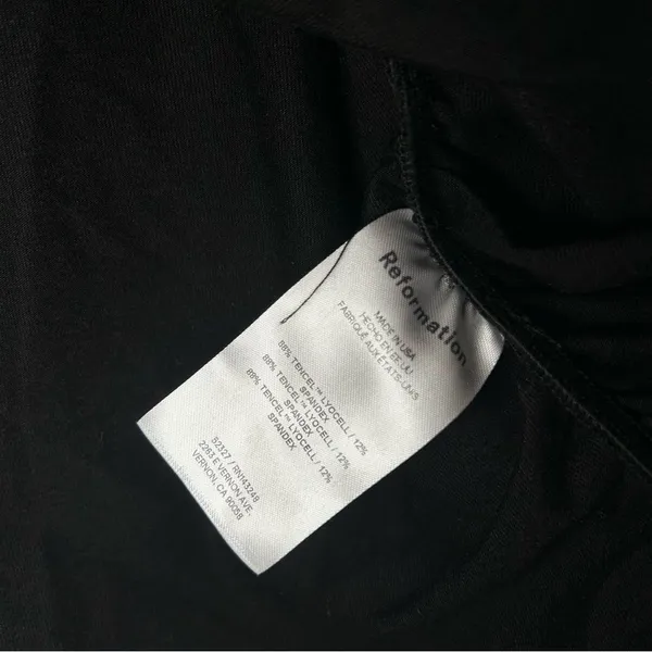 NEW Reformation Florentina Black Draped Off Shoulder Knit Top Women’s Size Large - Image 8