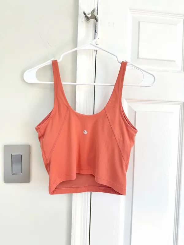 Lululemon Womens Align Tank Top 6 Bra Lined Rustic Coral Workout Running Yoga - Image 4