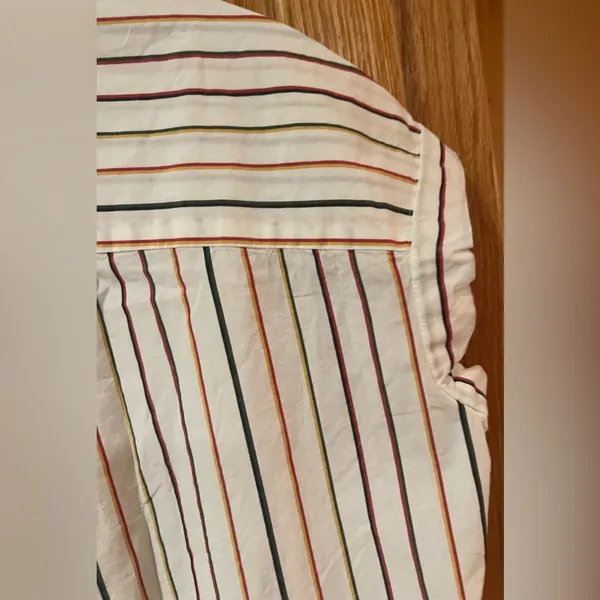 Madewell Slightly Oversized‎ Cotton Central Shirt in Sadie Stripe Multistripe XS - Image 13