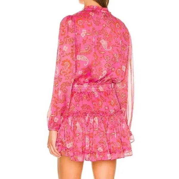 MISA Los Angeles Lorena Mini Dress Careyes Floral Print Size Medium - Image 14