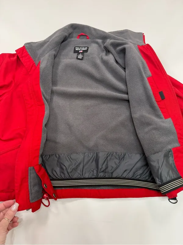 Polo Ralph Lauren Red Zip-Front Lightweight Jacket - Image 3