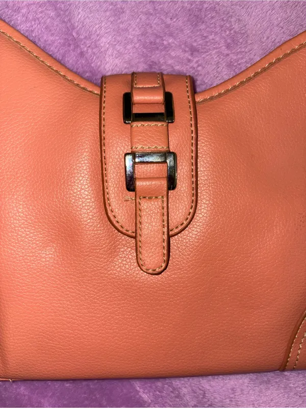 Shoulder Bag in Peach - Classic Women’s Handbag - Image 3