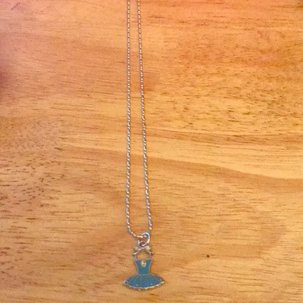 ballerina necklace white gold chain 18k plated with pendant new - Image 2