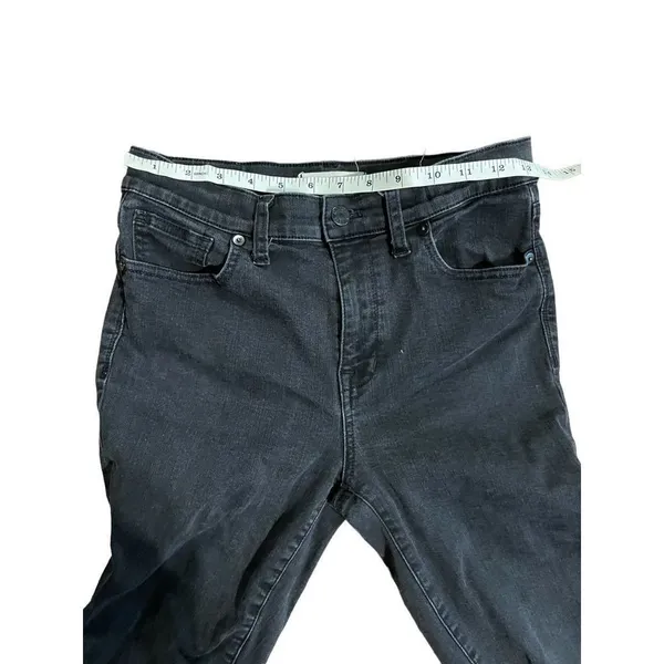 Madewell High Rise Skinny Jeans Faded Black Denim sz‎ 28 - Image 5