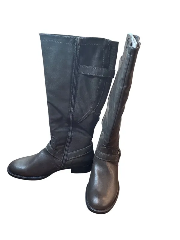 GH Bass Luciana wms brown faux leather below knee equestrian riding boots sz 8M - Image 2