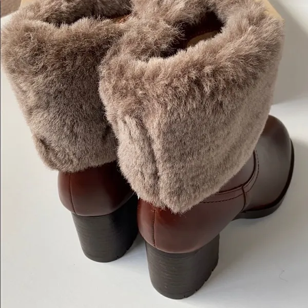 NEW H. S. Trask leather boots Brown Size 7 - Image 5