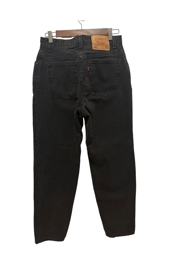 Vintage Levi’s 550 Women’s Black Jeans 100% Cotton Made in the USA - Image 2