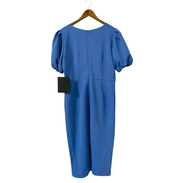 Lulus Simply Beloved Blue Puff Sleeve Bodycon Midi Dress size XXL NWT - Image 5