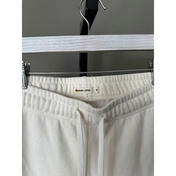 Marine Layer Women's Cloud 9 Sweatpants Cream Size Small - Image 3