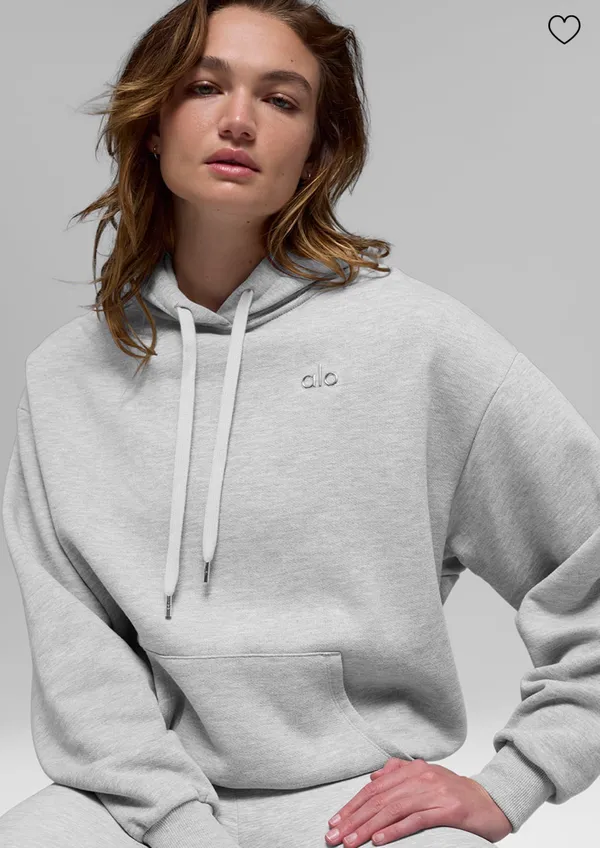 Alo Yoga Accolade Hoodie Heather Athletic Grey M - Image 2