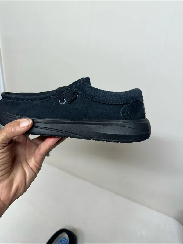 Hey Dude Kids Black Slip-On Moccasins - Image 2