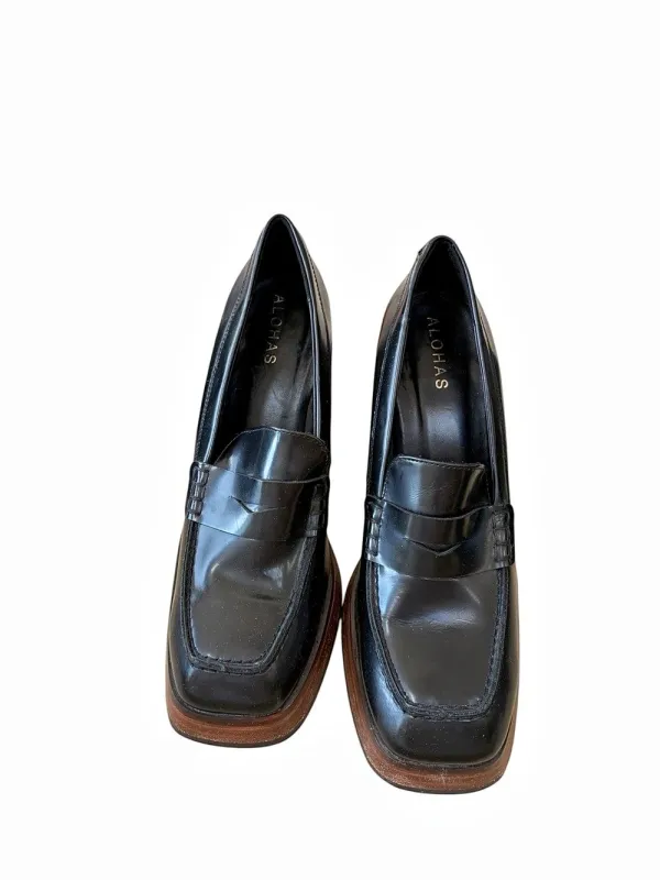 ALOHA Busy Black Platform Loafers EU 37 - Image 4