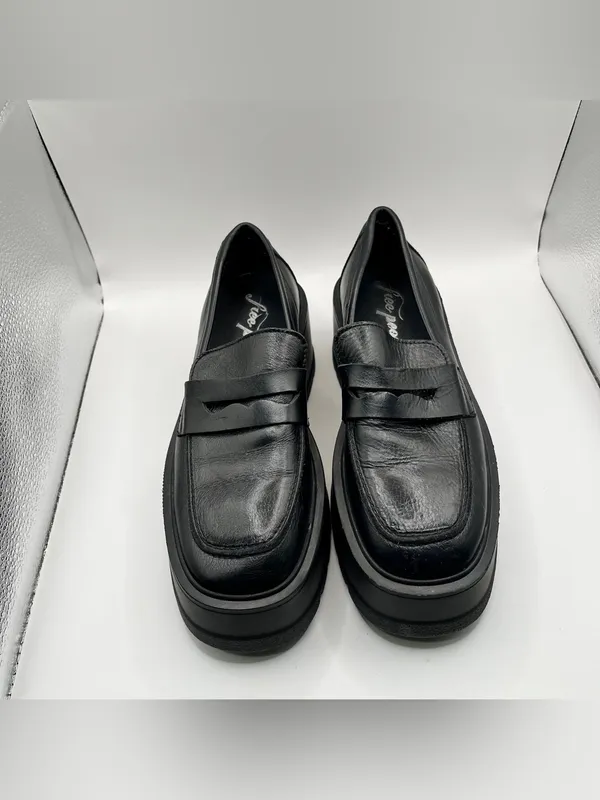 Free People Women's Nico Platform Loafers - Black size 36 US 6 NWOB - Image 4