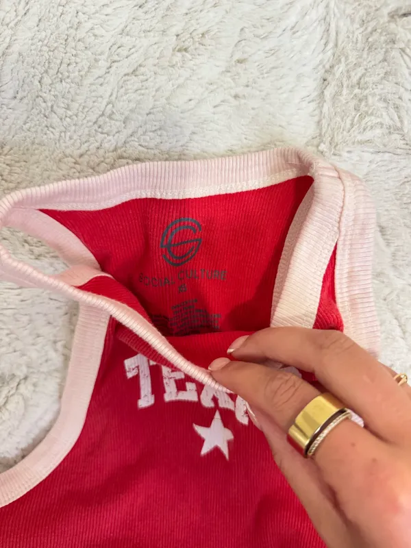 Texas tank top Red Size XS - Image 2