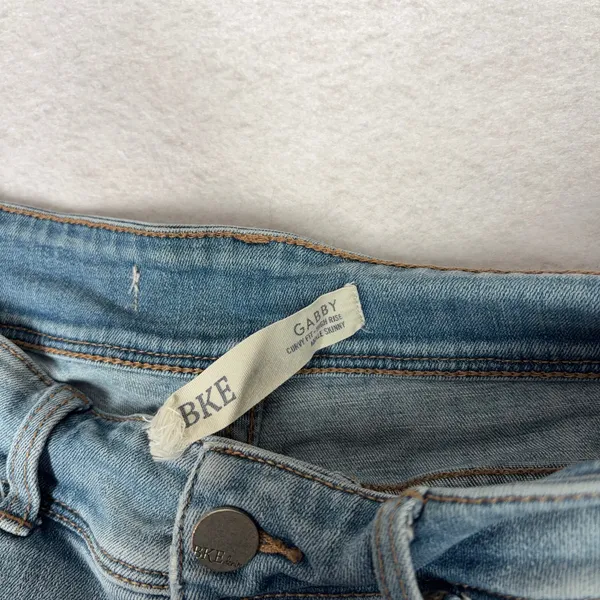 BKE Gabby Jeans Women’s 28 Light Wash Mid Rise Distressed Skinny Stretch ABK575A - Image 3