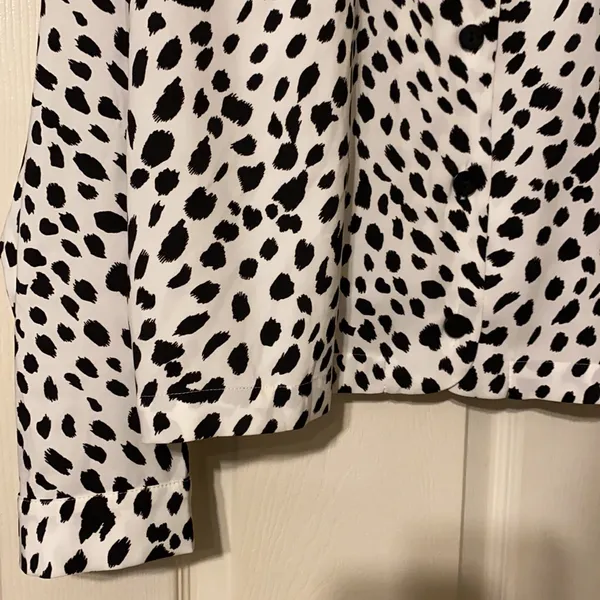 NWT Express Dalmatian spotted button down blouse - Image 4