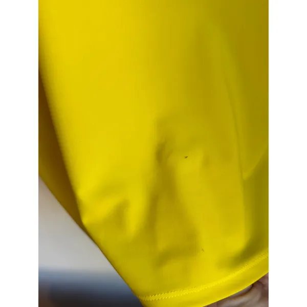 SwingDish Sleeveless Golf Polo Top Size Small Bright Yellow Quarter Zip Stretch - Image 4