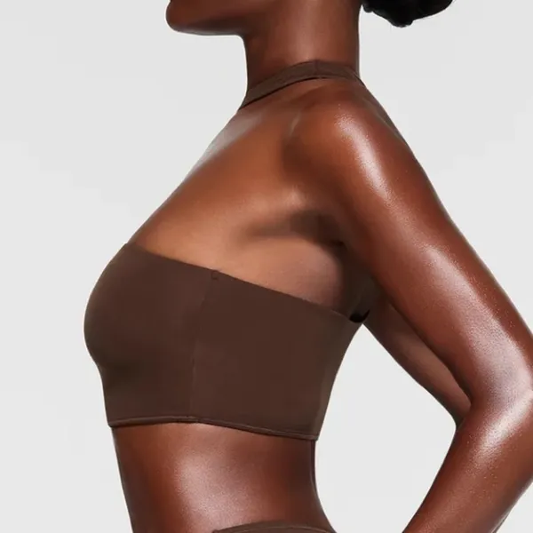 NWT Skims Size XXS Cocoa Brown Fits Everybody Cut Out Super Cropped Top SOLD OUT - Image 6