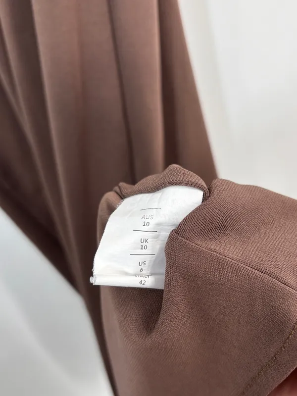 Nicholas One Shoulder Gown in Mocha Brown AU10/US6 - Image 7
