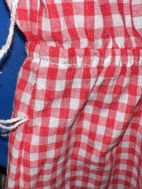 Red gingham mini dress. White - Image 4
