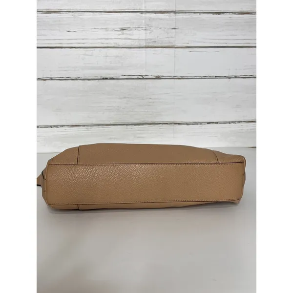 Coach Pebbled Leather Scout Hobo Shoulder Bag Tan Beige Gold Tone Hardware - Image 12