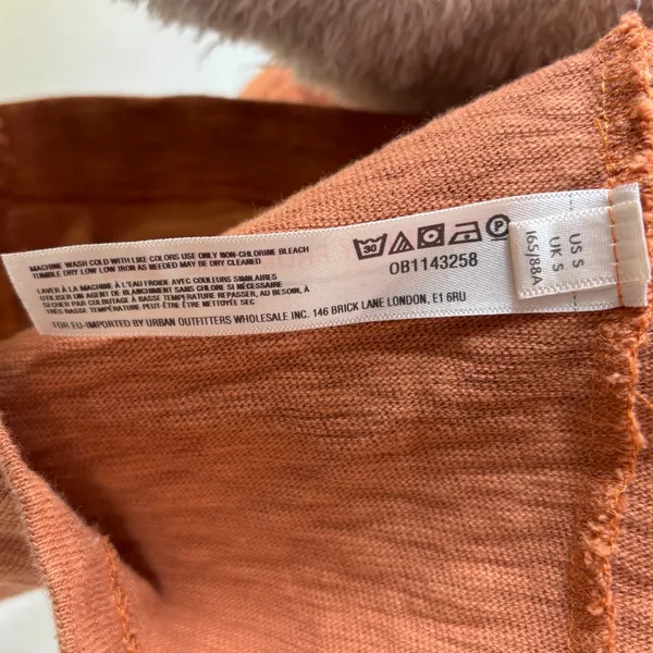Free People FP Beach‎ Sun Shower Maxi Dress Womens Small Orange Copper Pockets - Image 7