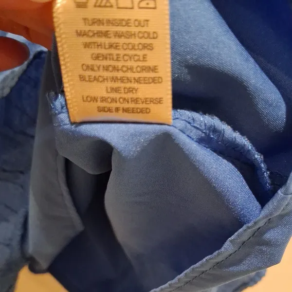 Thirty Thirty LA Strapless Mini Dress size S Royal Blue Smocked Tiered Ruched - Image 10