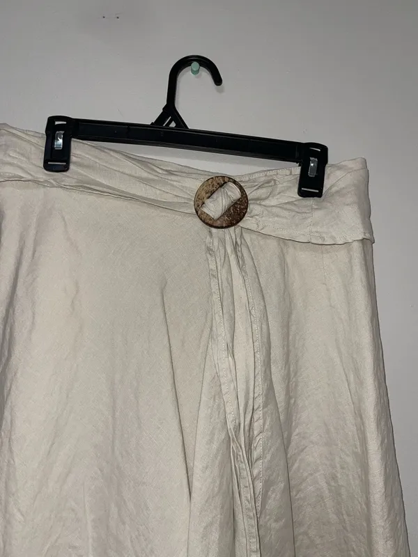 Christopher & Banks Cream Wrap Skirt - Image 2