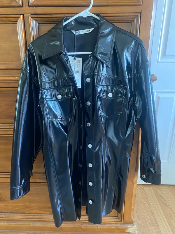 Faux Leather Dress - Image 3