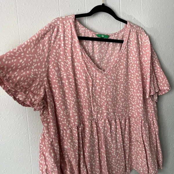 Dip Womens Top 3X Ruffle Hem Lightweight Relaxed Fairy Cottagecore Feminine - Image 5