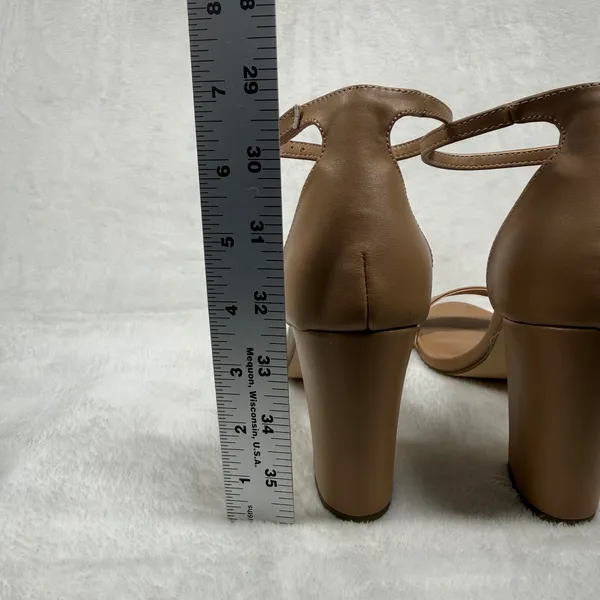 Madden Girl Beella Tan Nude Ankle Strap Block‎ Heel Sandals Women Size 8 - Image 6