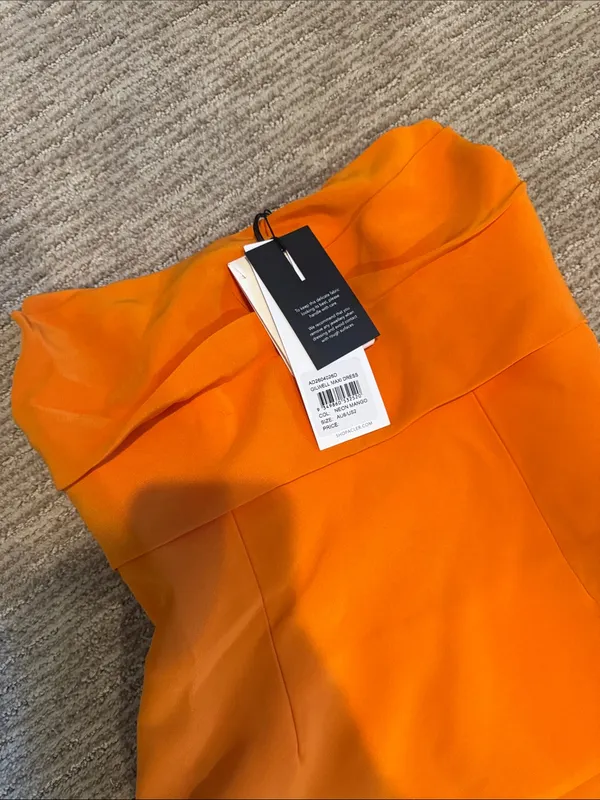 Acler Gilwell Maxi Dress Orange Size 2 - Image 3