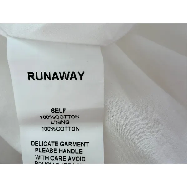 RUNAWAY THE LABEL Tanala Maxi Dress White Large Wedding Guest Pockets Beach - Image 9
