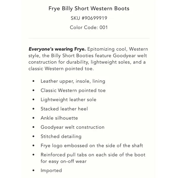 Frye Billy Short Western Boots - Image 4