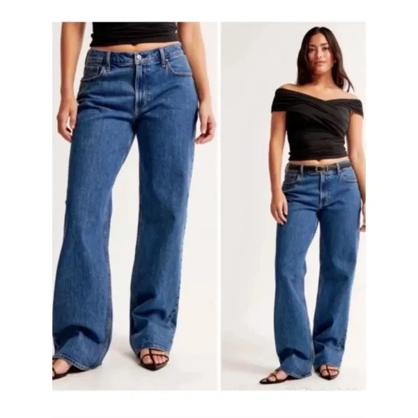 Abercrombie ✨The Baggy Low Rise Blue Sz 34 Regular Jeans✨ - Image 2