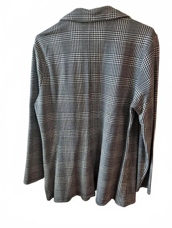 matty m Plaid Blazer Jacket Size XL Black - Image 3
