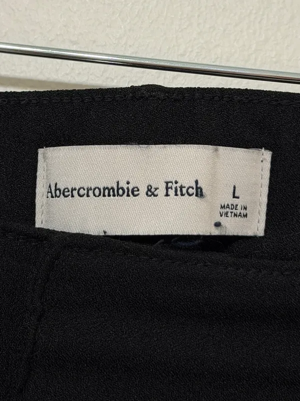 Abercrombie & Fitch Sloane Tailored Wide Leg Pants Size Large black - Image 3