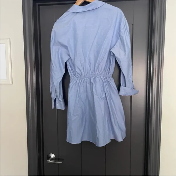Zara oversized collared shirt dress v neck cotton Size XS - Image 10