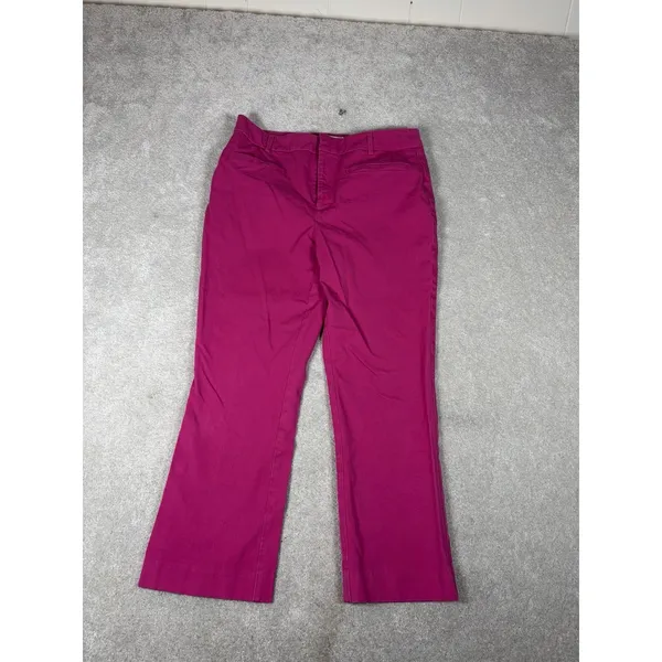 maeve‎ anthropologie cropped mini boot cut fuchsia size 10 - Image 2