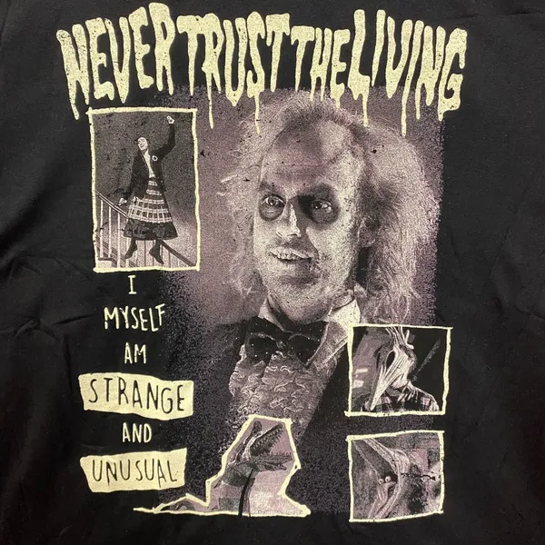 BeetleJuice Movie Never Trust The Living Graphic T-Shirt 2XL - Image 2