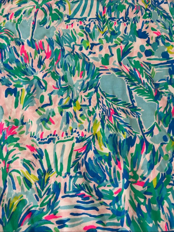 Lilly Pulitzer Jansen Lightweight Sweatshirt Blue Ibiza Cabana Cocktail - Image 5