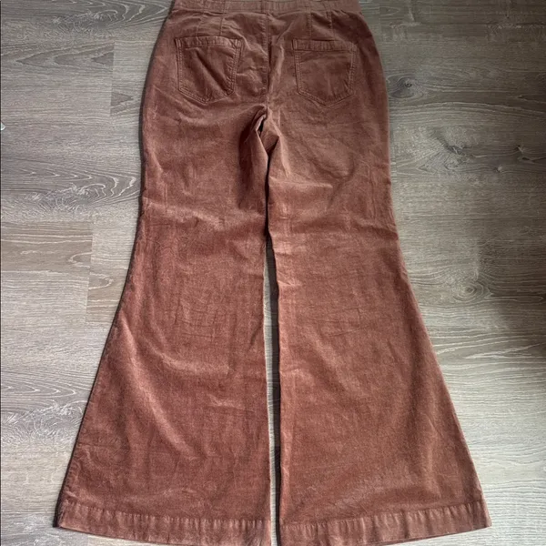 Anthropologie Pilcro Pull-On Mid-Rise Velvet Retro Flare Pants 32 - Image 3